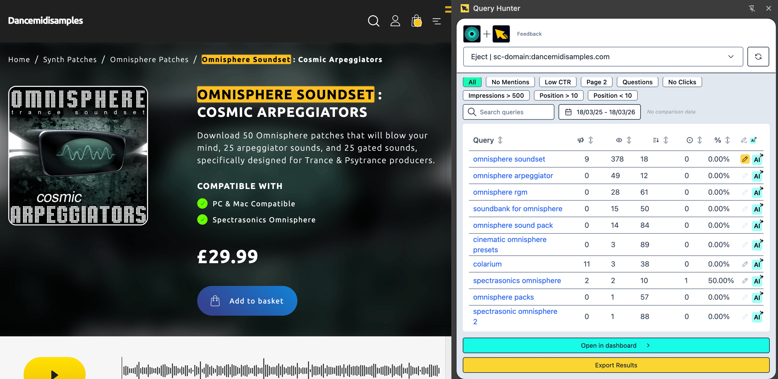 Query Hunter's Query Highlighting Feature